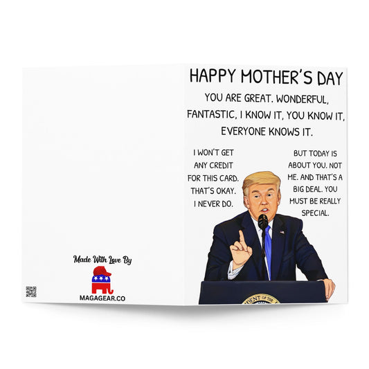 Humorous President Donald Trump Mother's Day Greeting card