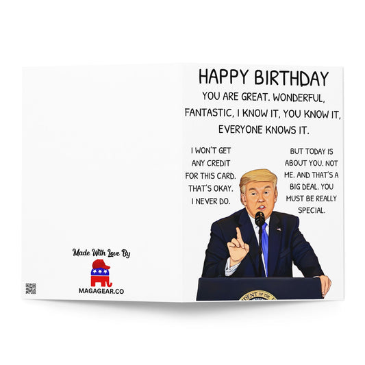 Funny President Trump Birthday Greeting card